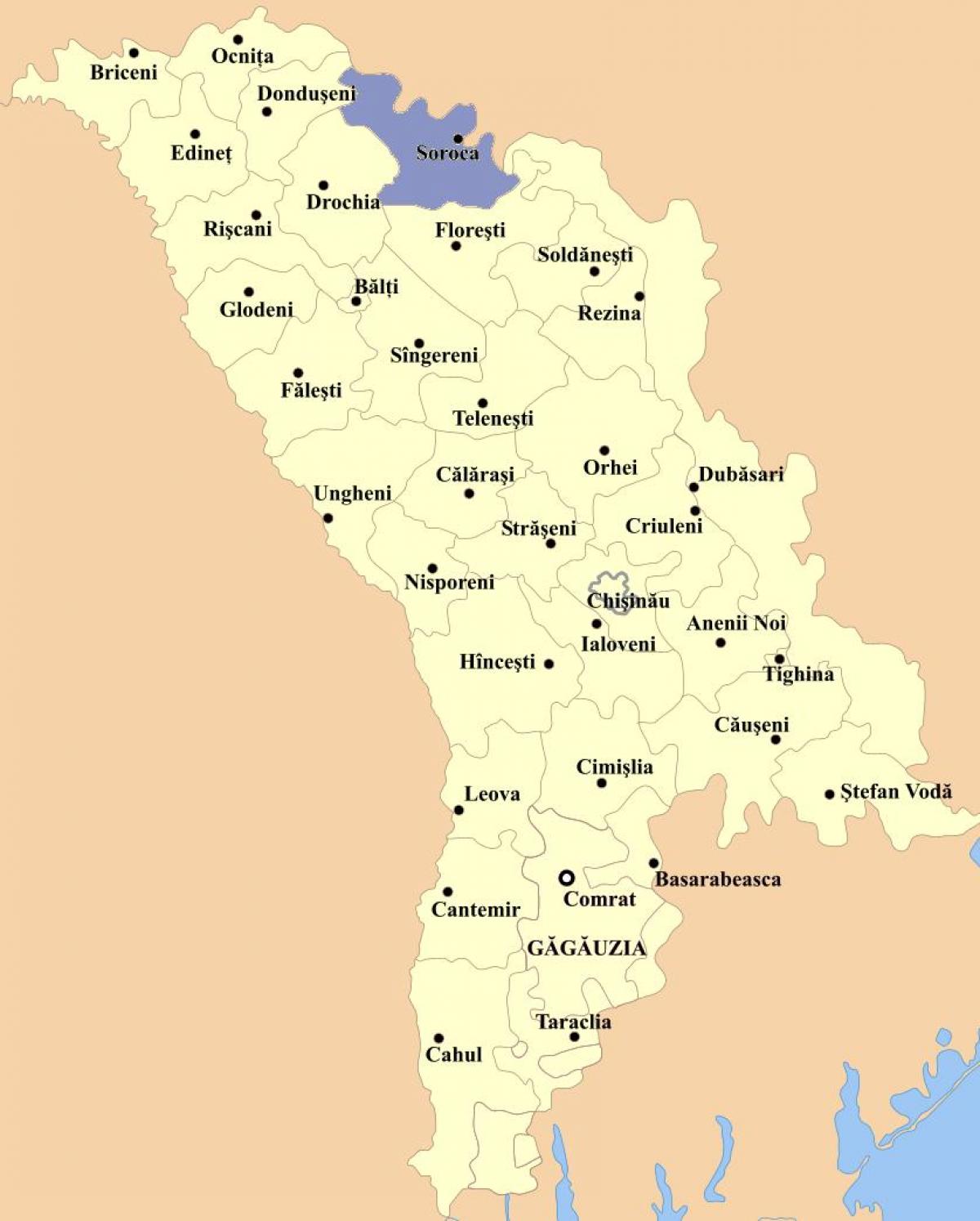Bản đồ của cahul Moldova